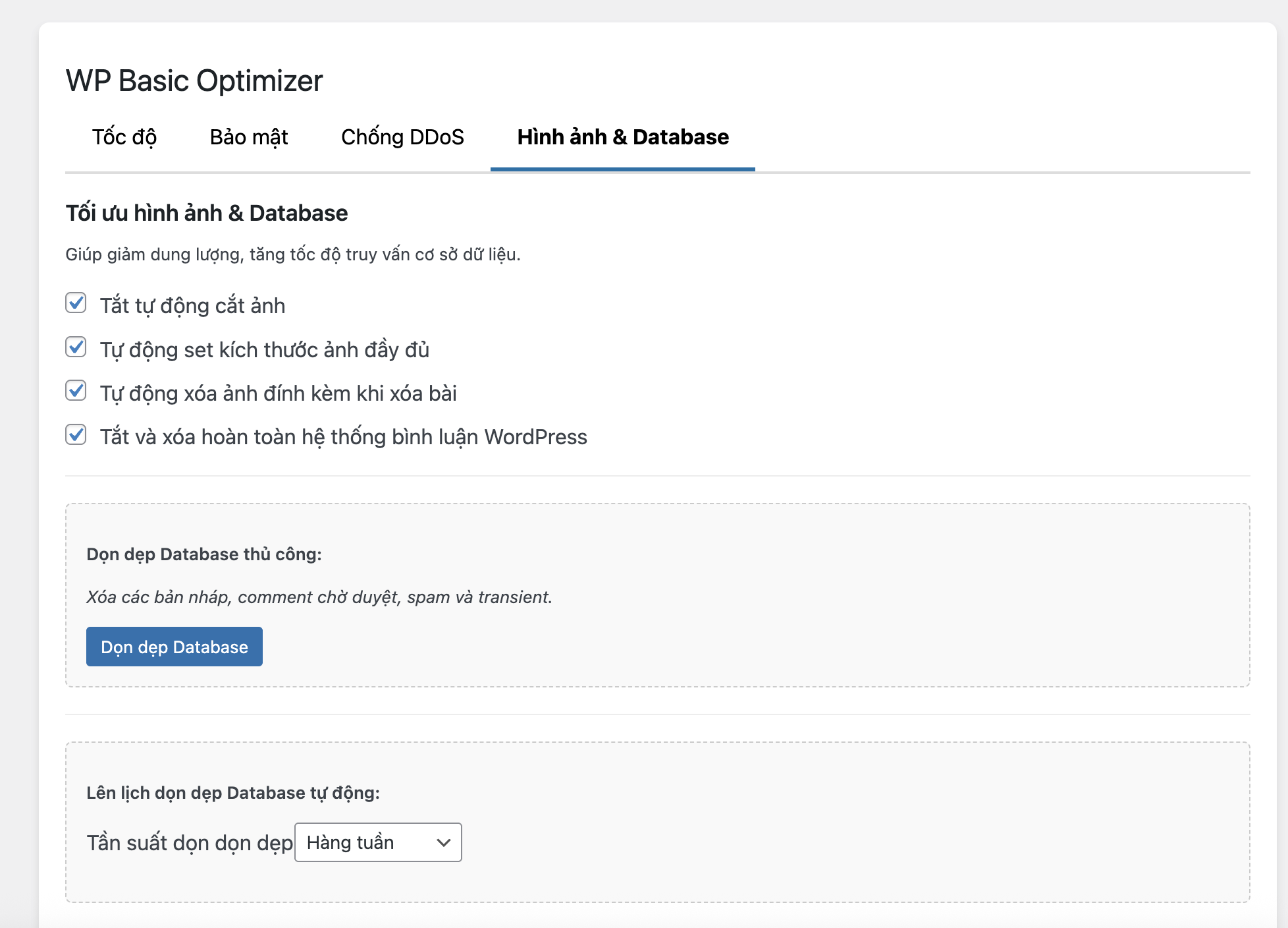 Share plugin WP Basic Optiminzer – Tối ưu WordPress đơn giản nhanh chóng